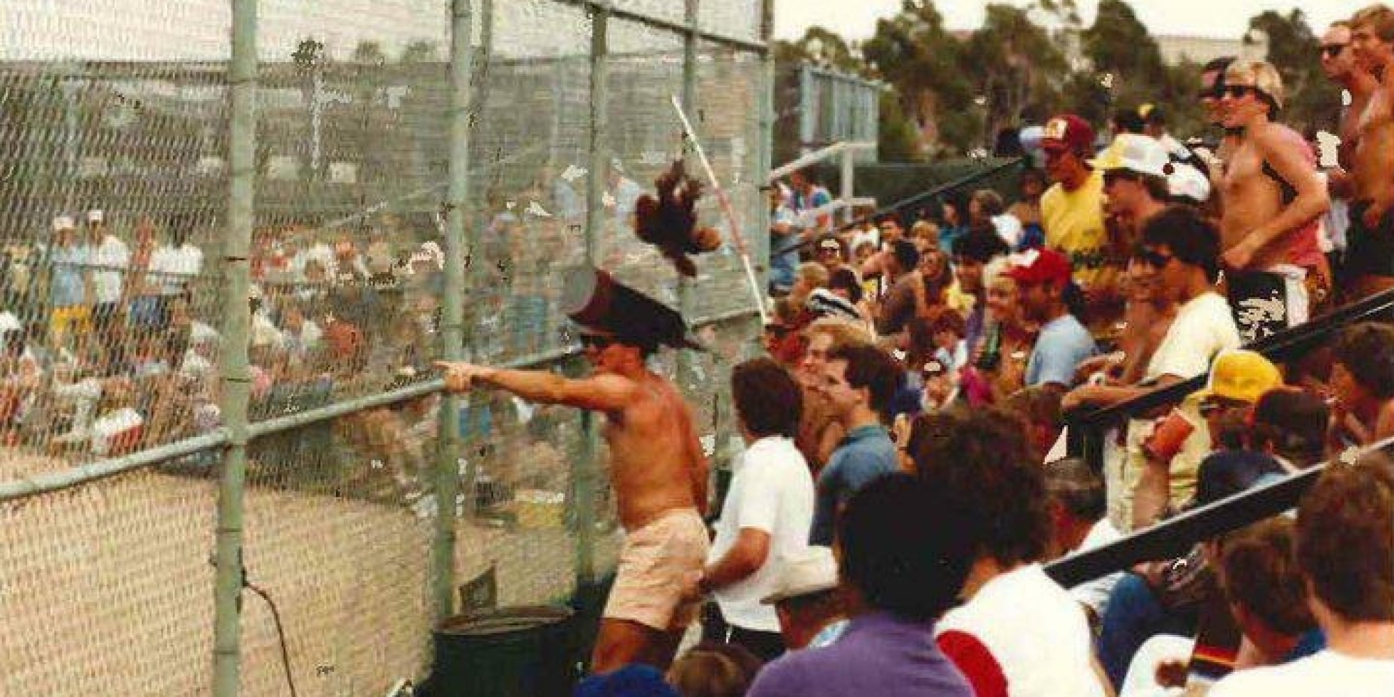 Older picture of fans at baseball game