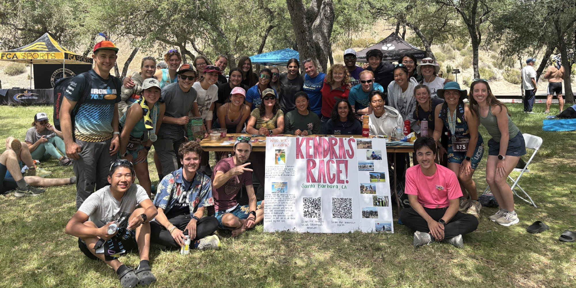 UCSB triathlon team poses