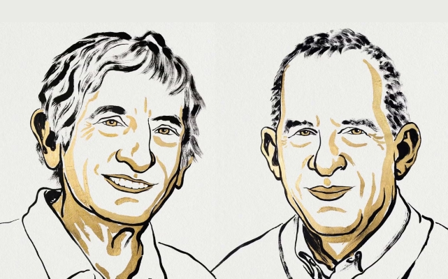 UCSB faculty John Martinis and Michel Devoret