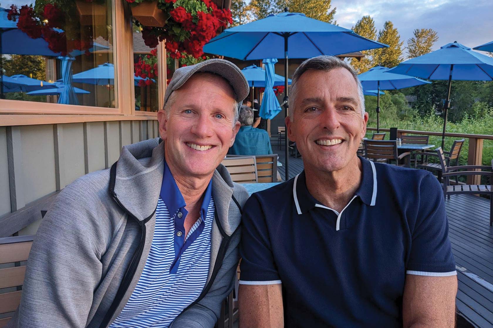 Jim Maloney with husband Andrew.