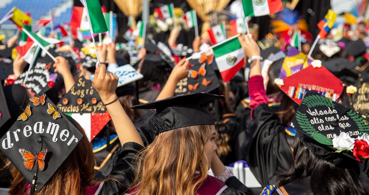 Graduating class at commencement