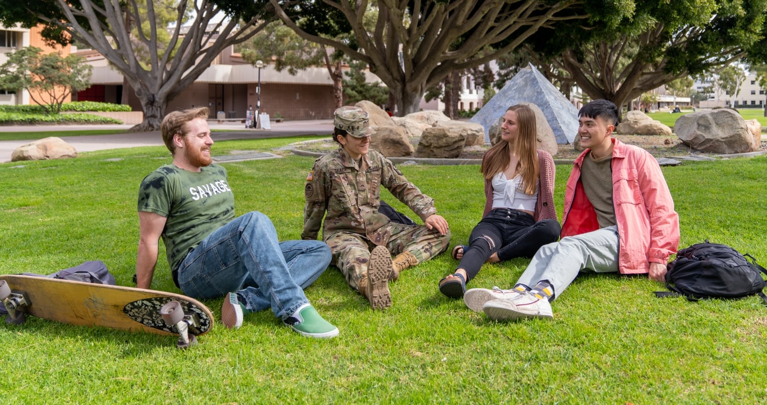 Students on lawn