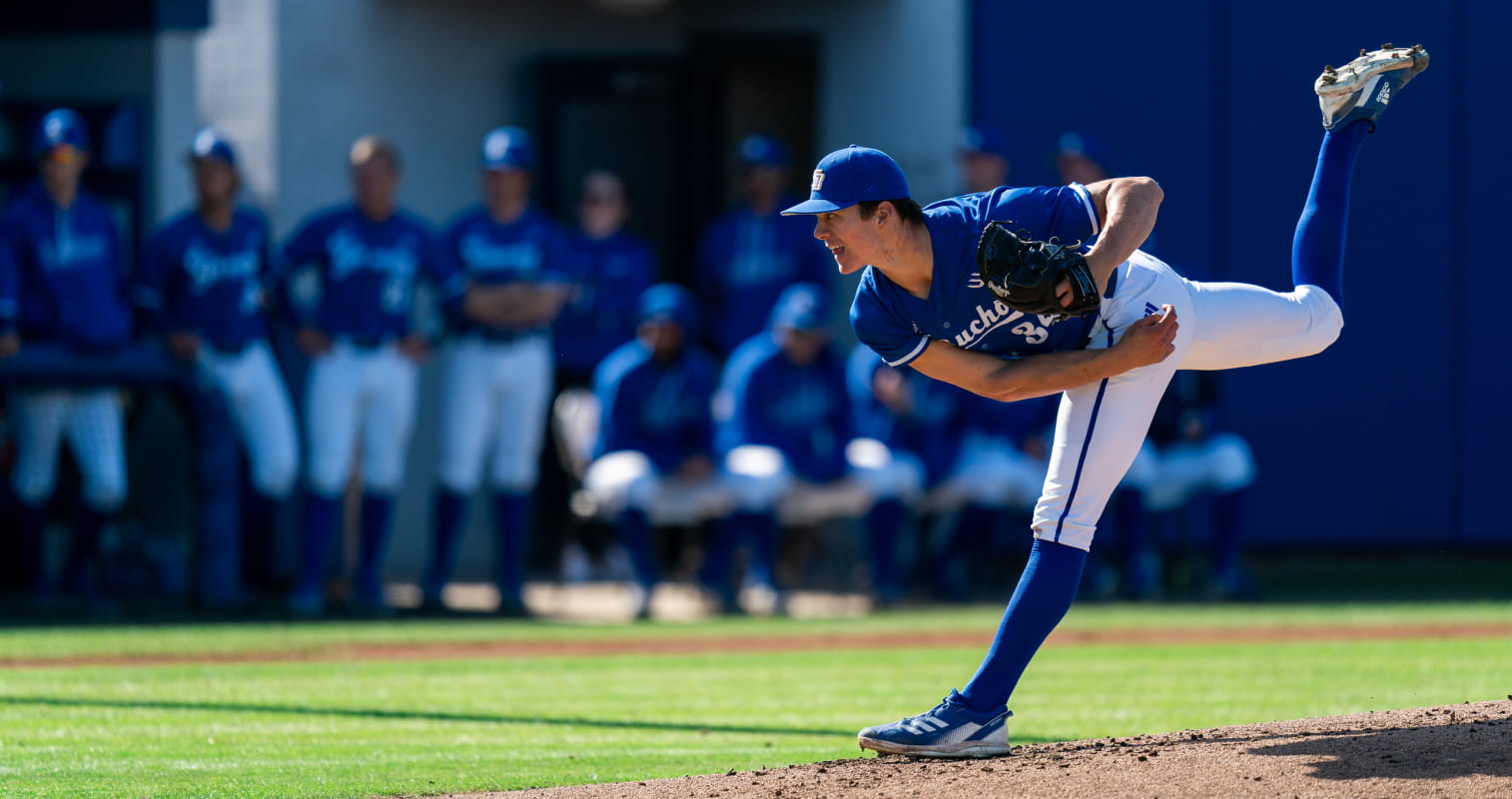 UCSB pitcher throwing baseball