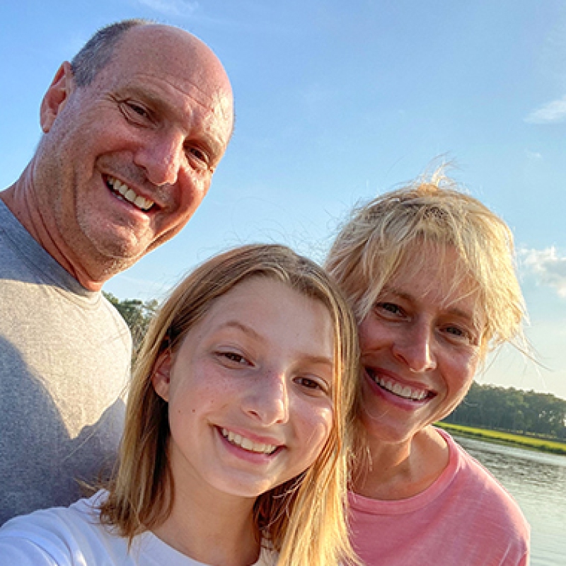 Marty Stone '82 with family