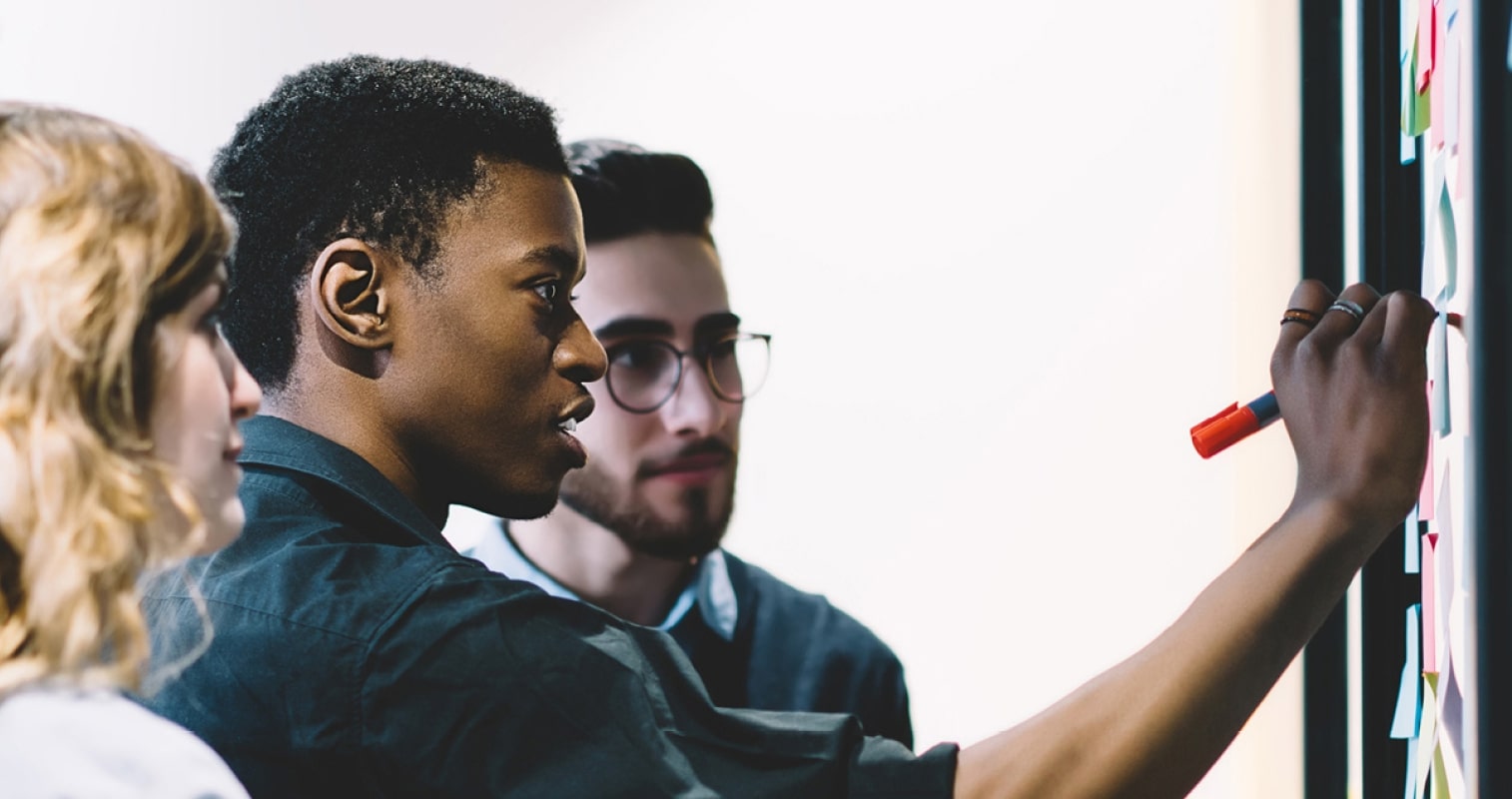 Students working together