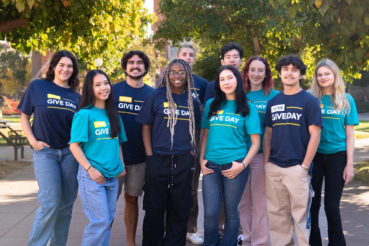 Students in Give Day shirts.