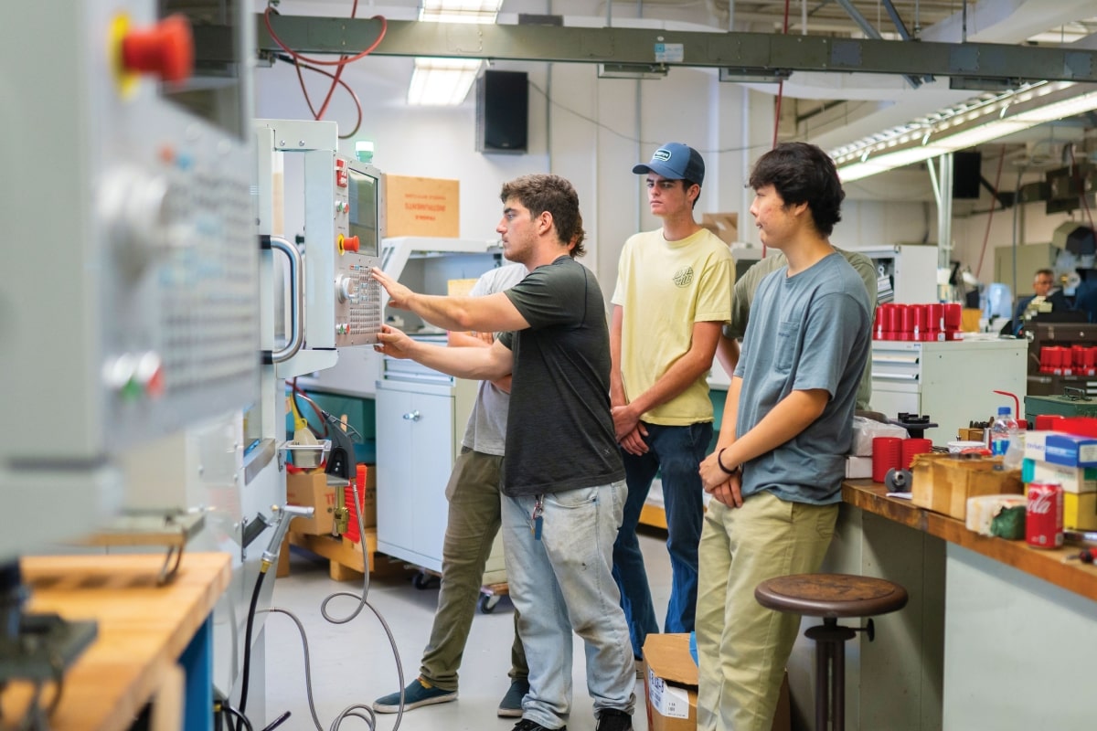 Students working in lab