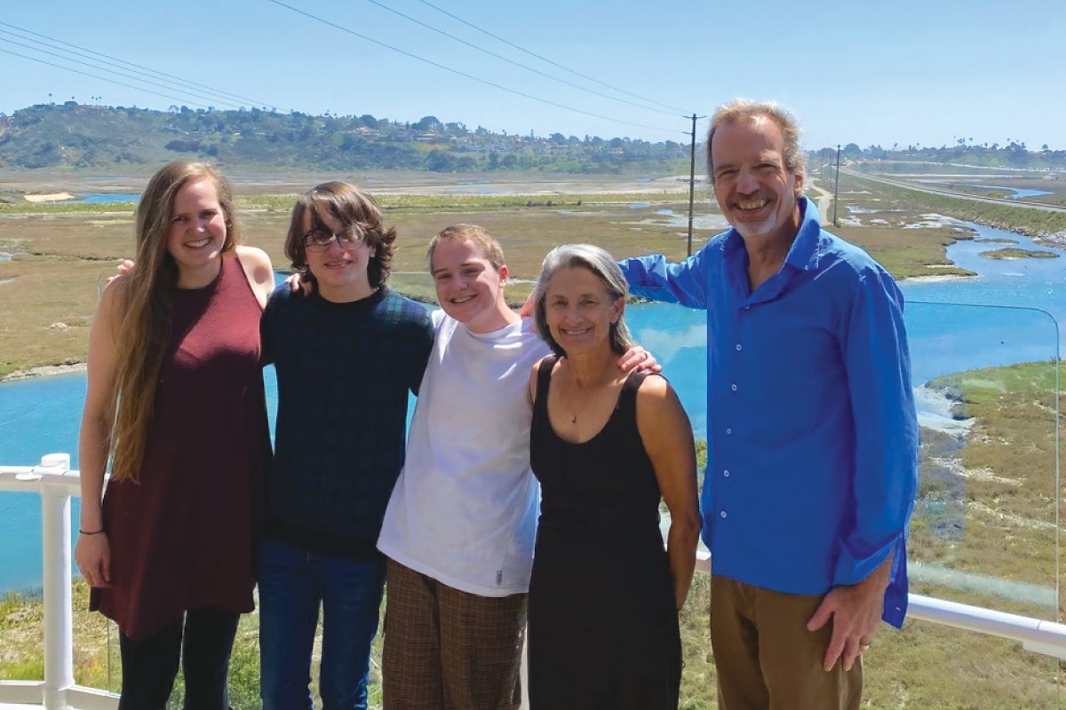 Phil White '84 with family